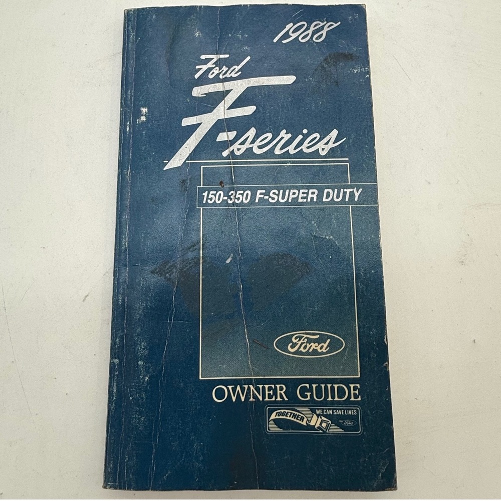 1988 Ford F-Series 150-350 F-Super Duty Owner Guide Manual FPS-12154-88-B